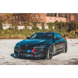 Накладка сплиттер на передний бампер Вар2 на BMW M6 F06 Gran Coupe